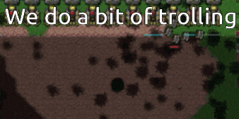 a screenshot of a video game with the words we do a bit of trolling