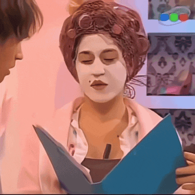 a woman with her eyes closed is holding a clipboard