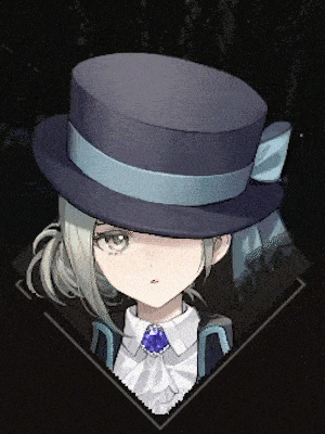 a person wearing a top hat with a blue ribbon