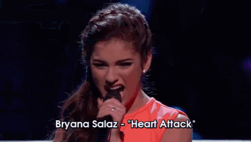 Bryana Salaz "Heart Attack" GIF - The Voice Demi Lovato Heart Attack GIFs