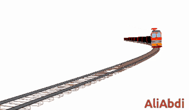 a cartoon drawing of a train with the name aliabdi on the bottom