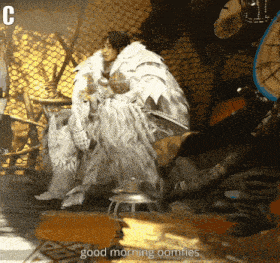 a video game character says good morning oomlies