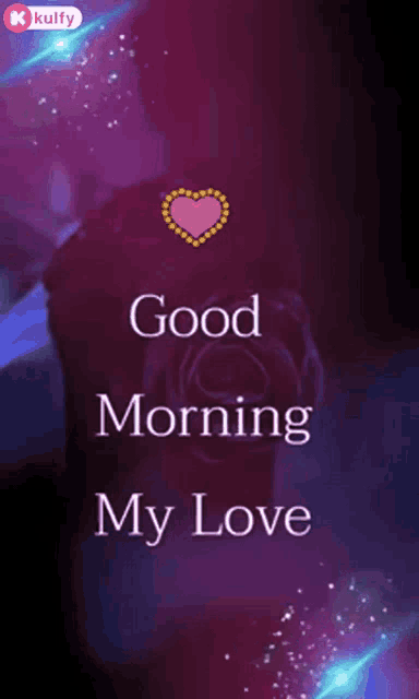 a picture of a rose with the words good morning my love