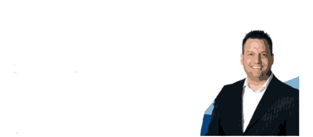 a man in a suit and white shirt is smiling in front of a white background