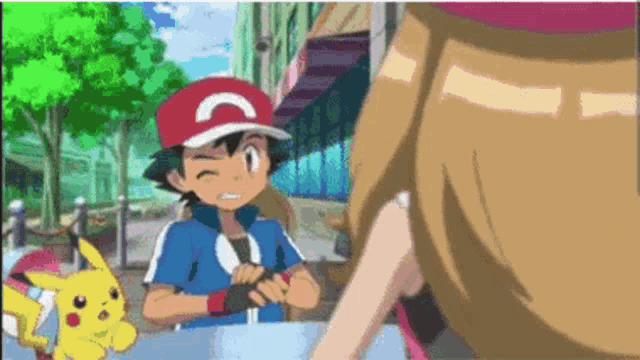 a boy and a girl are standing next to each other in a cartoon scene .