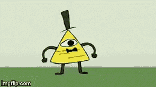 bill cipher from gravity falls is wearing a top hat and a bow tie .