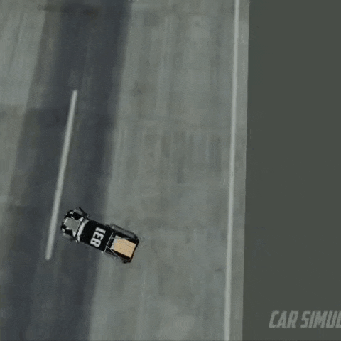a black car with the letters leb on the side is driving down a road