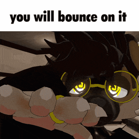 a cartoon of a dog with the words you will bounce on it