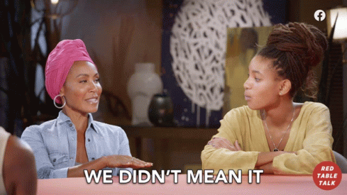We Didnt Mean It Willow Smith GIF - We Didnt Mean It Willow Smith Jada Pinkett Smith GIFs