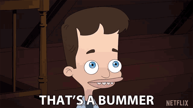 a cartoon character says that 's a bummer on netflix