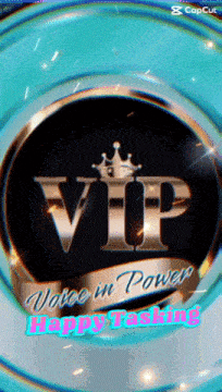 a logo that says vip on it