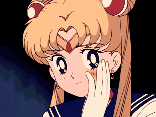 a cartoon of a girl with a heart on her head