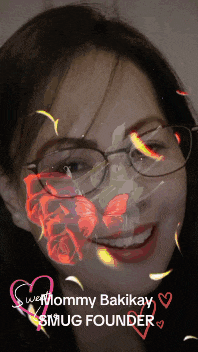 a picture of a woman with glasses and the name mommy bakikay