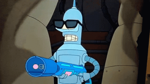 Bender Gun Bender Terminator GIF - Bender Gun Bender Terminator Bender GIFs