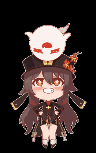a cartoon drawing of a girl with long hair and a hat