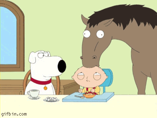Retarded Horse… GIF - Family Guy Horse Stewie GIFs