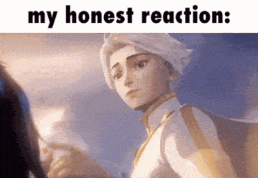 a cartoon of a man with the words `` my honest reaction '' written above him .