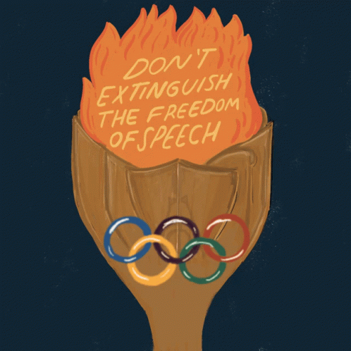 Dont Extinguish The Freedom Of Speech Olympic Torch GIF - Dont Extinguish The Freedom Of Speech Olympic Torch Athletes GIFs