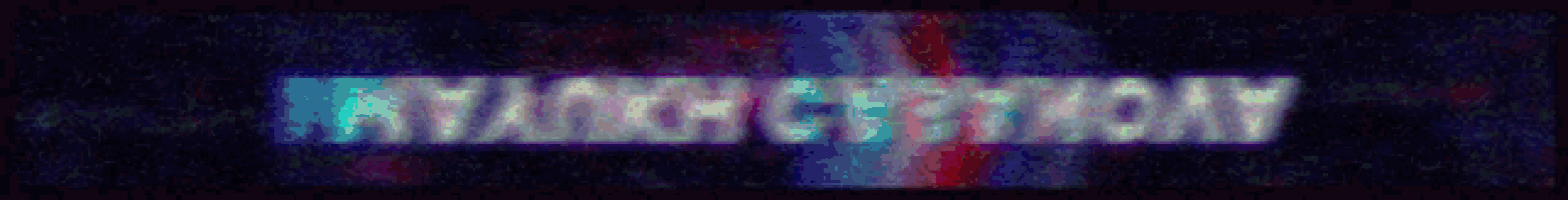 a glitch effect with the word ' ambush ' on it