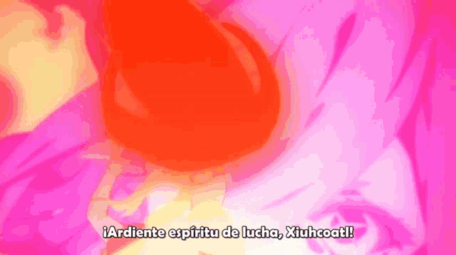 a pink and orange background with the words " ardiente espiritu de lucha "