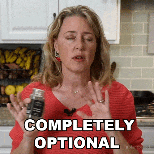 Completely Optional Jill Dalton GIF - Completely Optional Jill Dalton The Whole Food Plant Based Cooking Show GIFs