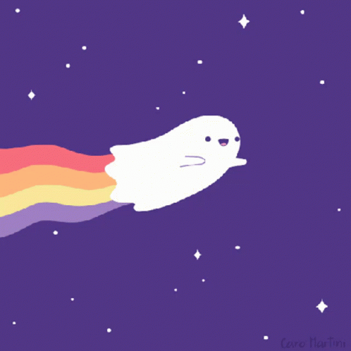 Cute Ghost GIF - Cute Ghost Rainbow GIFs
