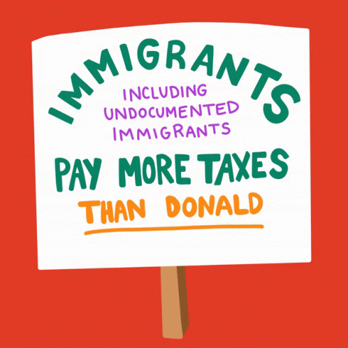 Immigrants Including Undocumented Immigrants Pay More Taxes Than Donald Immigrants GIF - Immigrants Including Undocumented Immigrants Pay More Taxes Than Donald Immigrants Trump Tax Returns GIFs