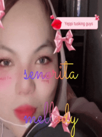 a close up of a woman 's face with the words senorita melody written on it