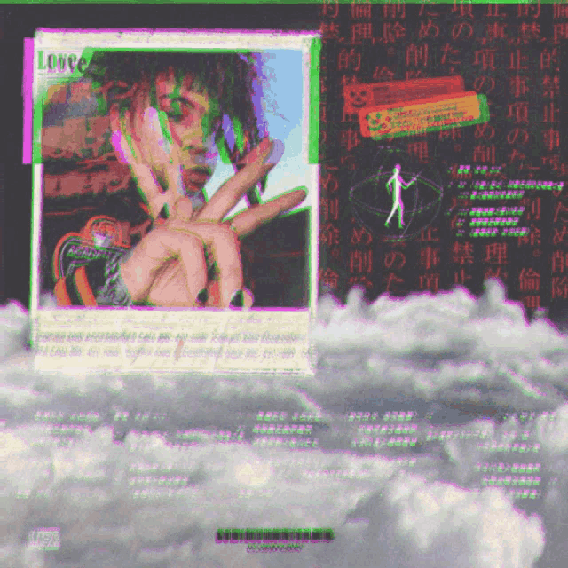 a cd cover with a man giving a peace sign and the word lovee on it