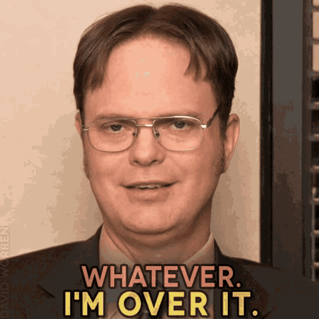 Whatever Over It GIF - Whatever Over It Dwight Schrute GIFs