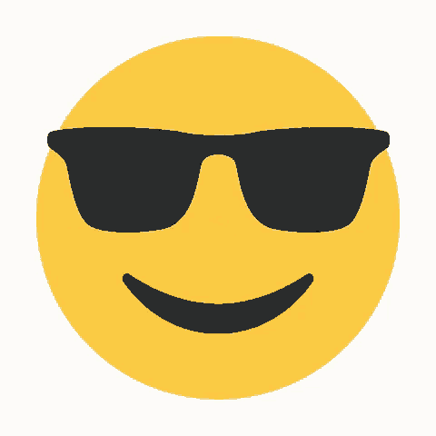 a smiley face is wearing sunglasses and making a funny face