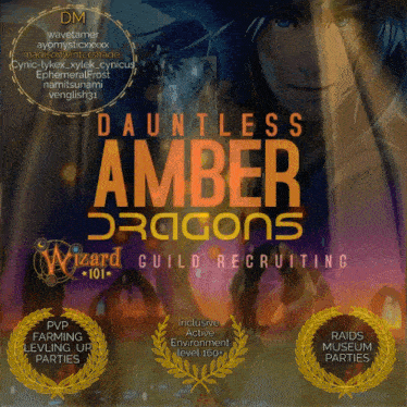 Dauntless Amber Dragons W101 W101 Guild GIF - Dauntless Amber Dragons W101 W101 Guild GIFs