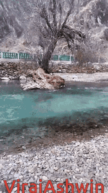 a picture of a river with the name virat ashwin