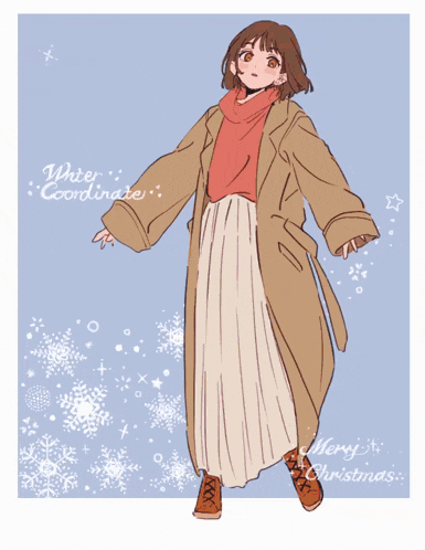 a drawing of a girl with the words merry christmas written on it