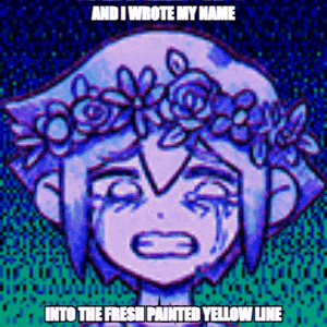 a cartoon of a girl with a flower crown on her head crying .