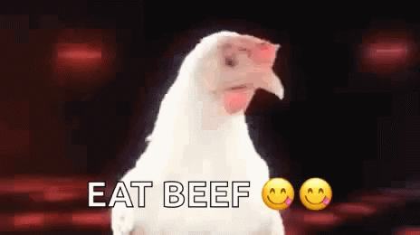 Chicken Eat Beef GIF - Chicken Eat Beef Spinning GIFs