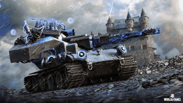 an advertisement for world of tanks shows a futuristic tank