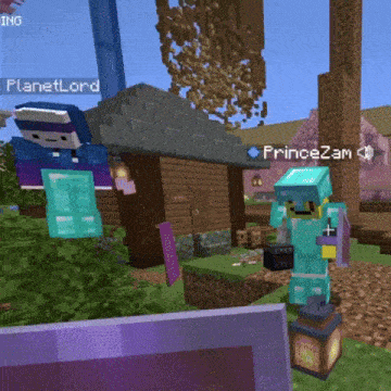 a screenshot of a minecraft game with the name princezam