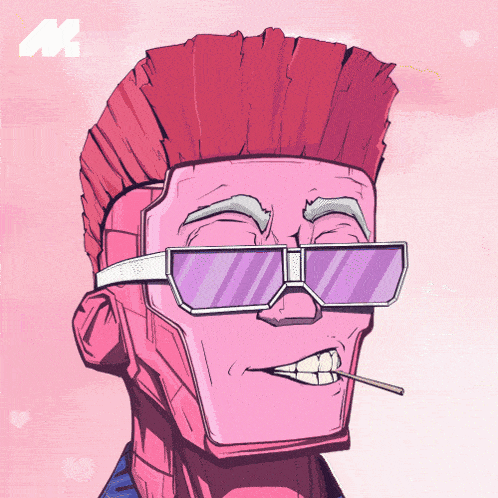 a cartoon drawing of a man wearing sunglasses