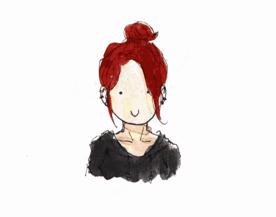 a drawing of a girl giving the middle finger with the words fuck-fuck-fuck you below her