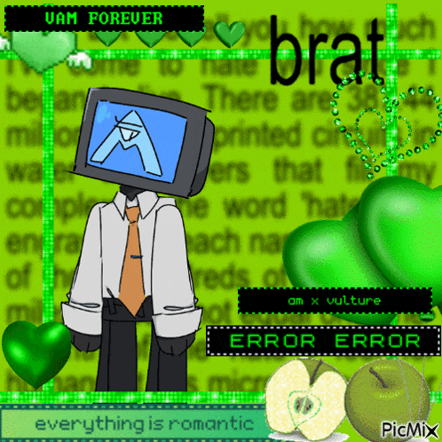 a drawing of a man with a computer head and the words error error