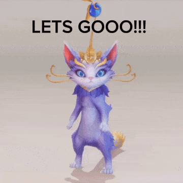 a cat with a crown on its head and the words lets goooo a beatriz vai lol