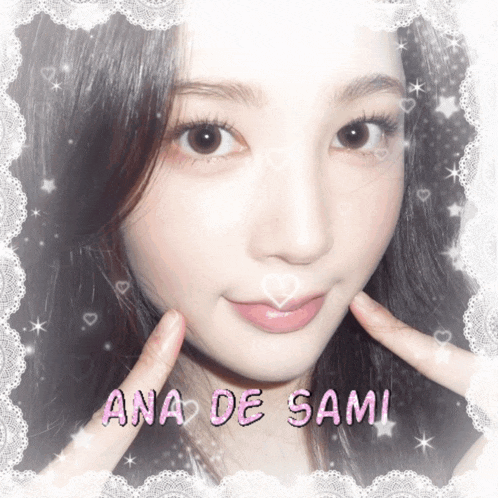 a picture of a woman with the name ana de sami written on it