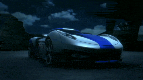 a robot with blue eyes and a red stripe on the chest