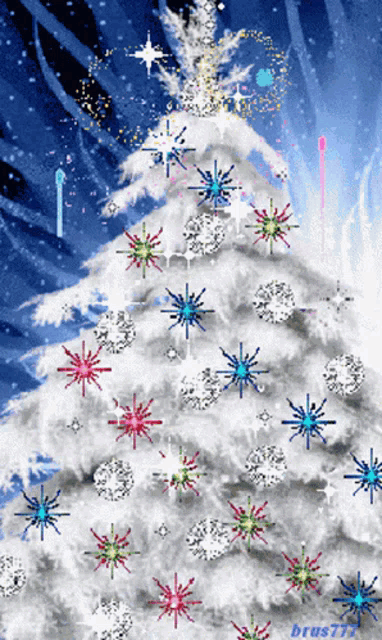 a picture of a christmas tree with the name brus777