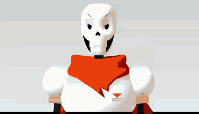 two skeletons are standing next to each other and looking at each other