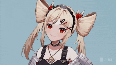 a drawing of a girl with pigtails and a choker