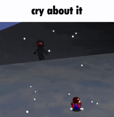 a picture of a video game with the words cry about it