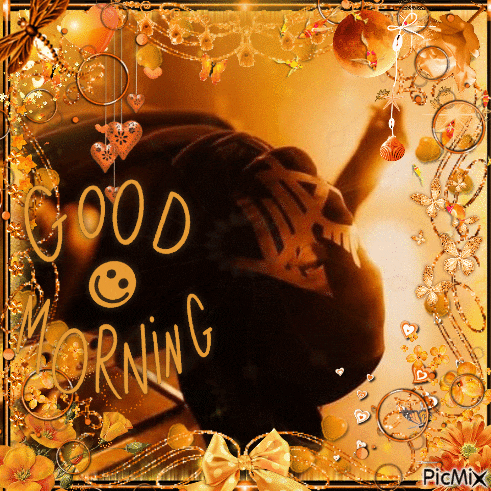a picture with a smiley face and the words good morning on it