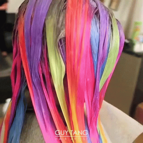 Rainbow Hair GIF - Rainbow Hair Dye GIFs